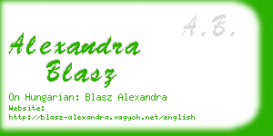 alexandra blasz business card